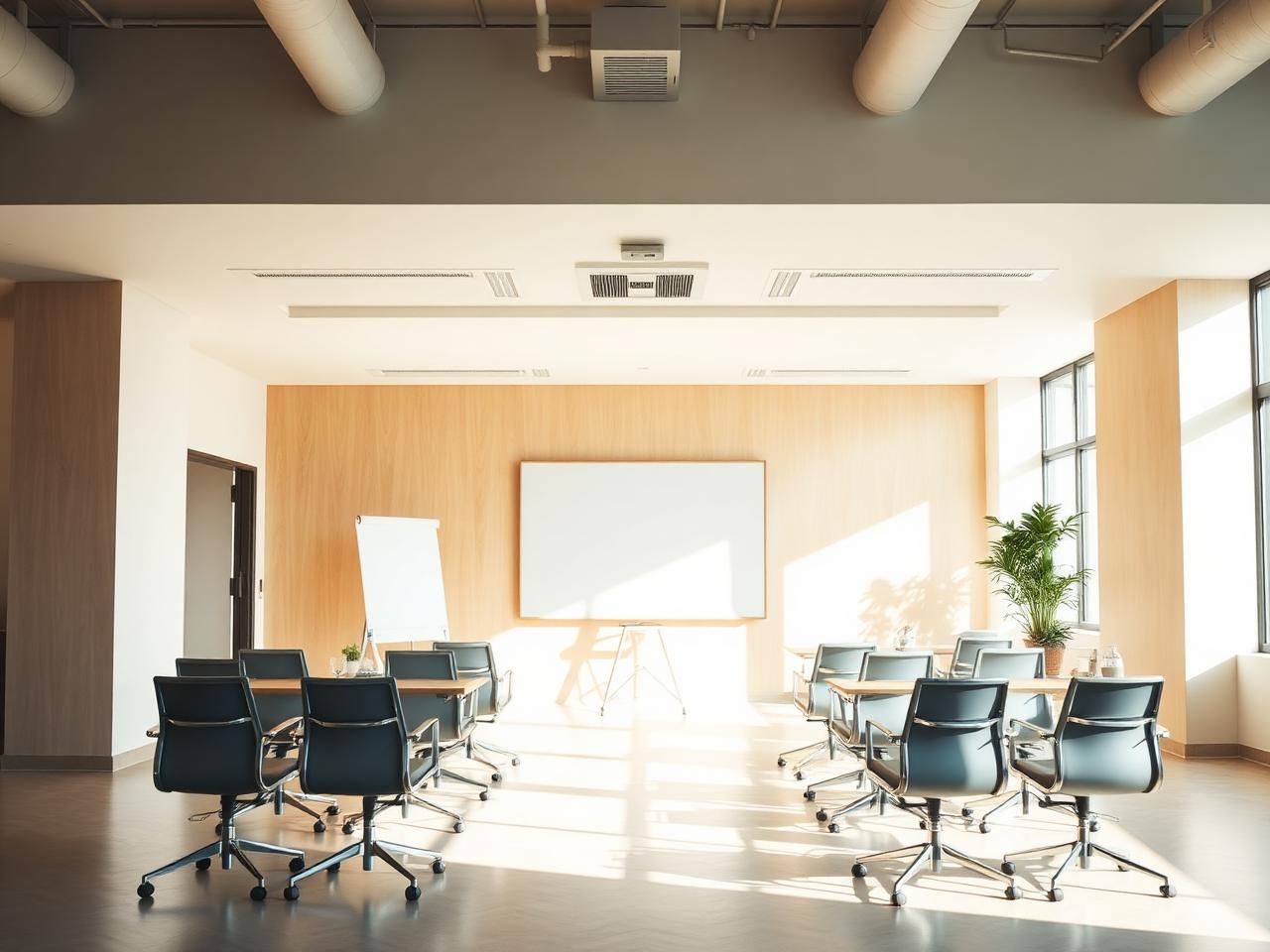 A bright open meeting space used for team training
